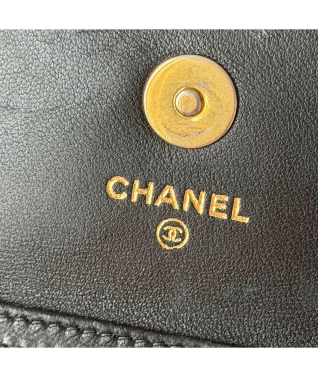 CHANEL Черная кожаная сумка через плечо, фото 5
