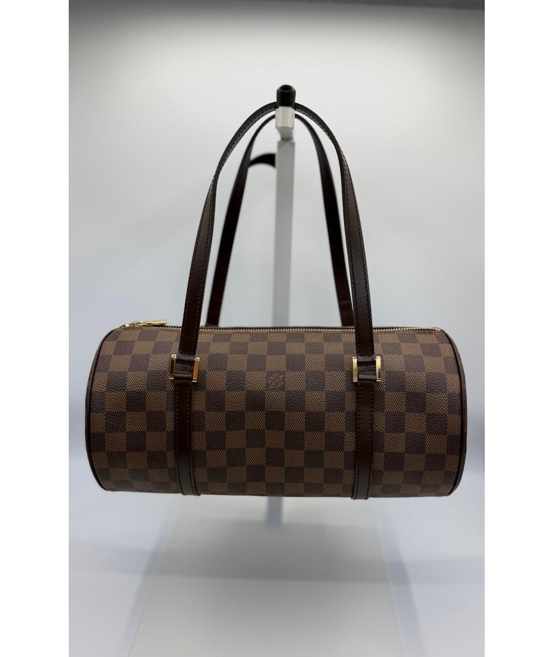 LOUIS VUITTON Коричневая канва сумка через плечо, фото 4
