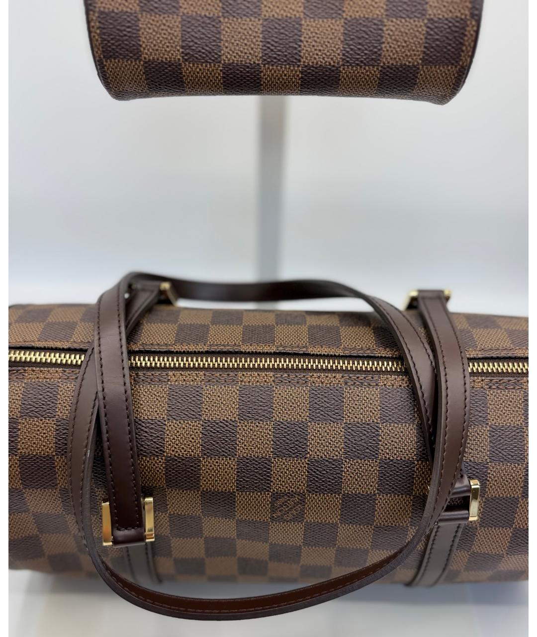 LOUIS VUITTON Коричневая канва сумка через плечо, фото 7