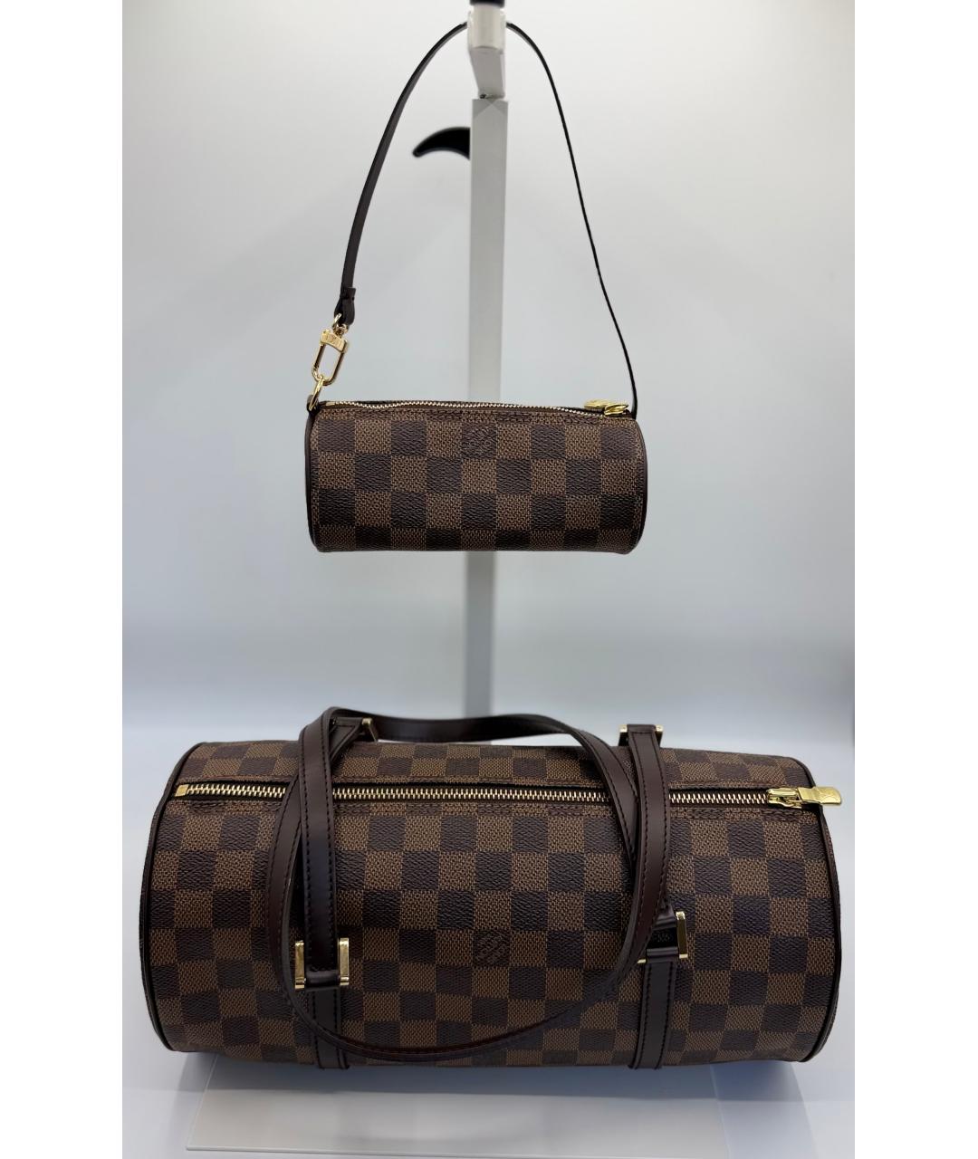 LOUIS VUITTON Коричневая канва сумка через плечо, фото 6
