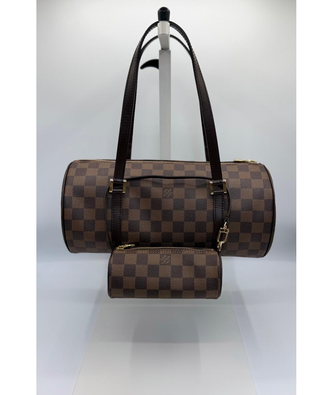 LOUIS VUITTON Коричневая канва сумка через плечо, фото 10