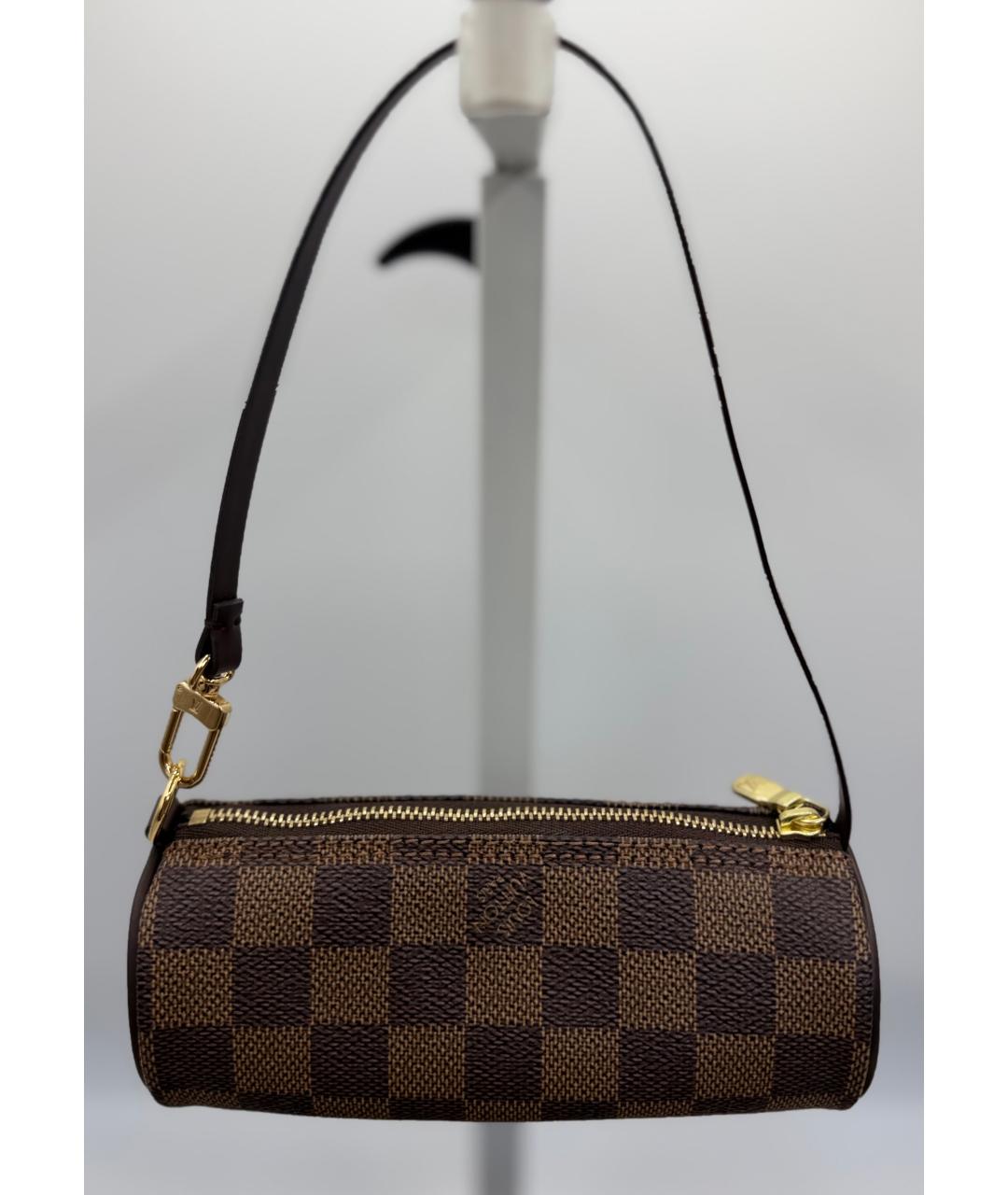 LOUIS VUITTON Коричневая канва сумка через плечо, фото 8