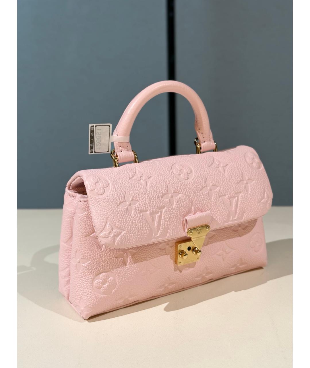 LOUIS VUITTON Розовая кожаная сумка с короткими ручками, фото 4