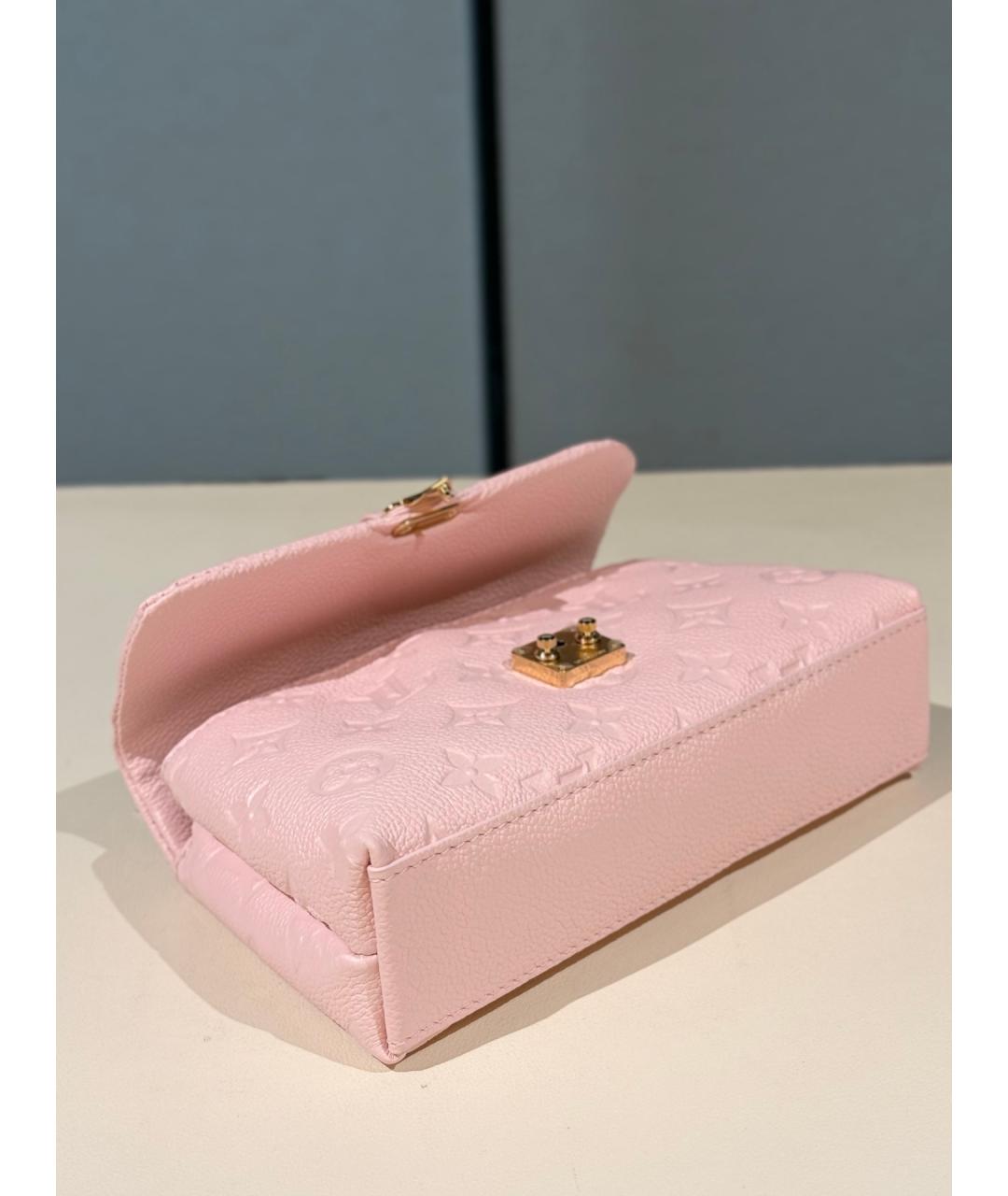 LOUIS VUITTON Розовая кожаная сумка с короткими ручками, фото 9