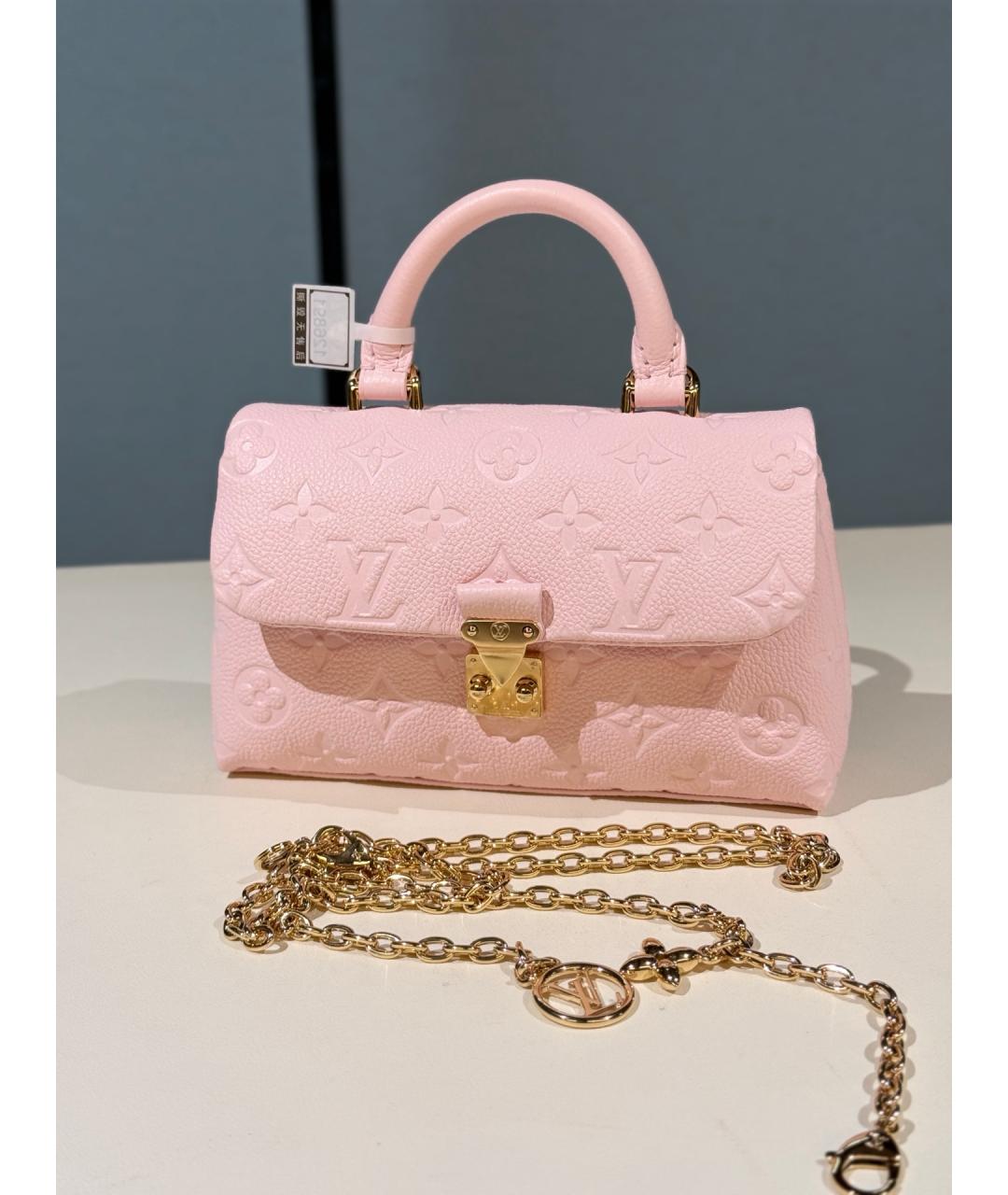 LOUIS VUITTON Розовая кожаная сумка с короткими ручками, фото 10