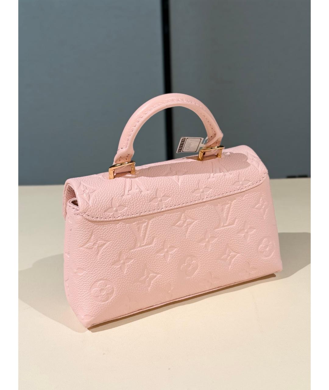 LOUIS VUITTON Розовая кожаная сумка с короткими ручками, фото 6