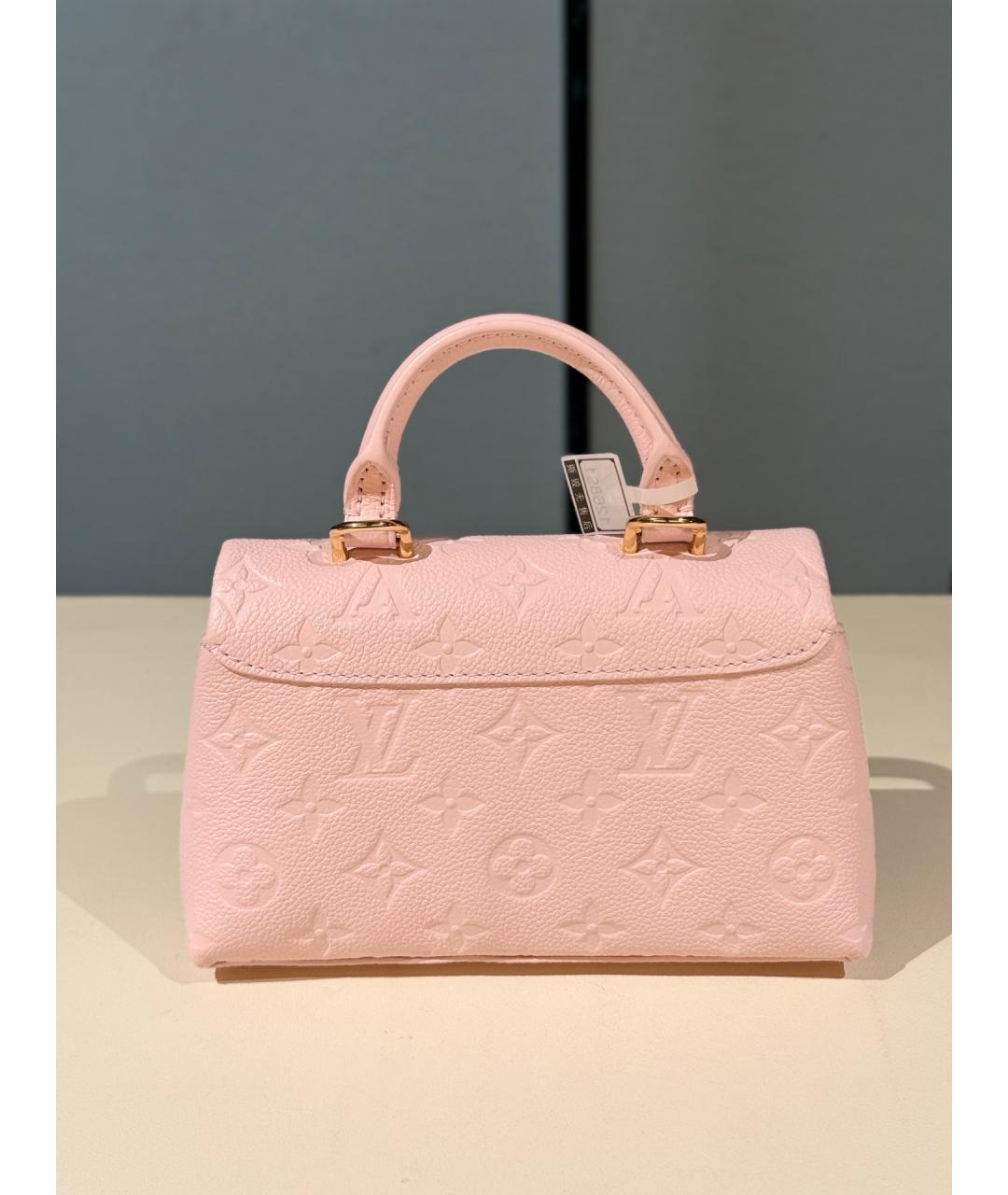 LOUIS VUITTON Розовая кожаная сумка с короткими ручками, фото 5