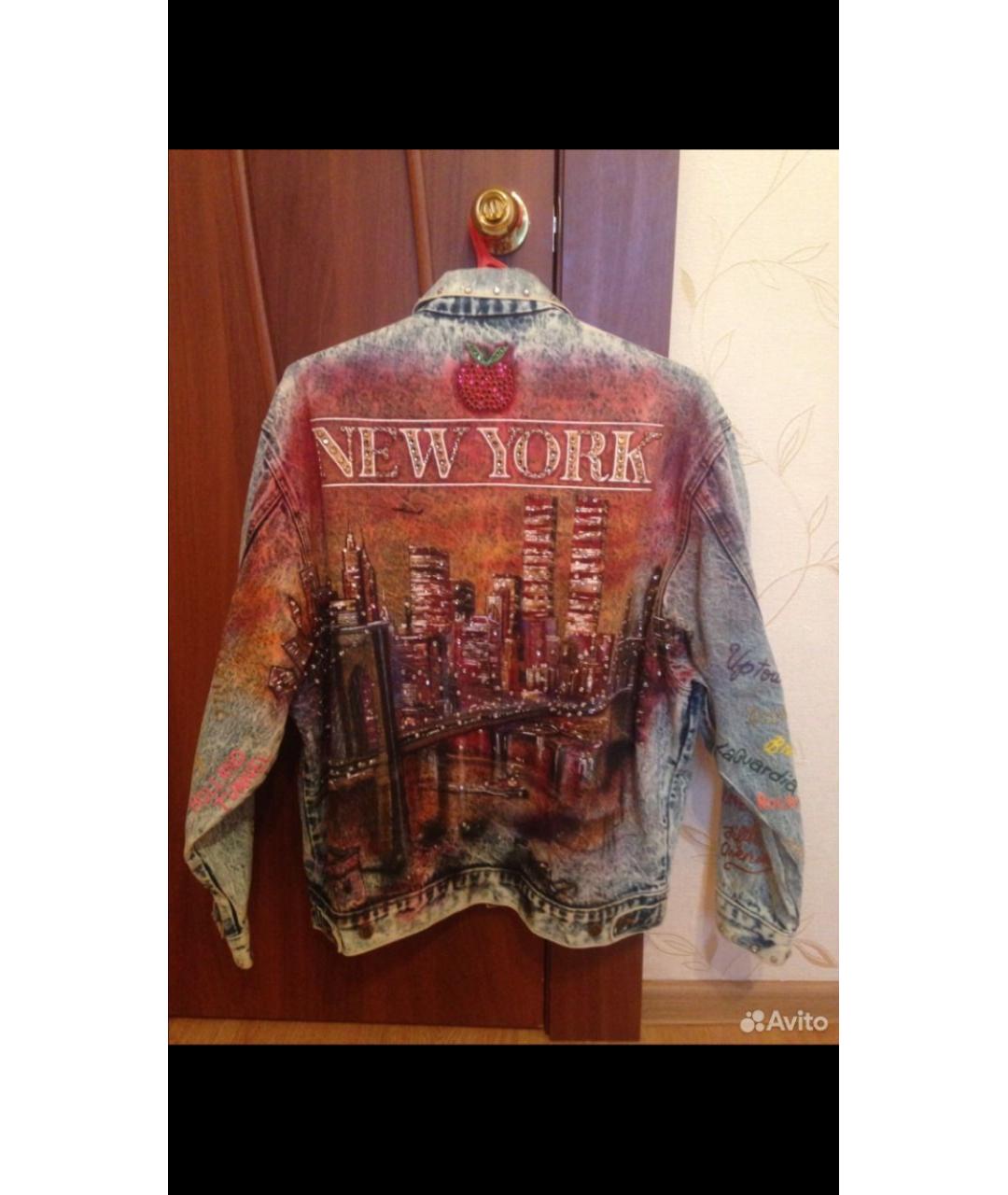 ARMANI JEANS Голубая деним куртка, фото 2