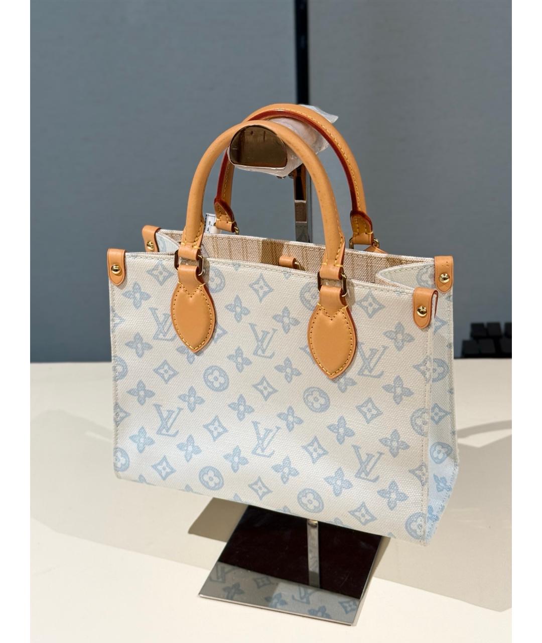 LOUIS VUITTON Голубая деним сумка тоут, фото 6
