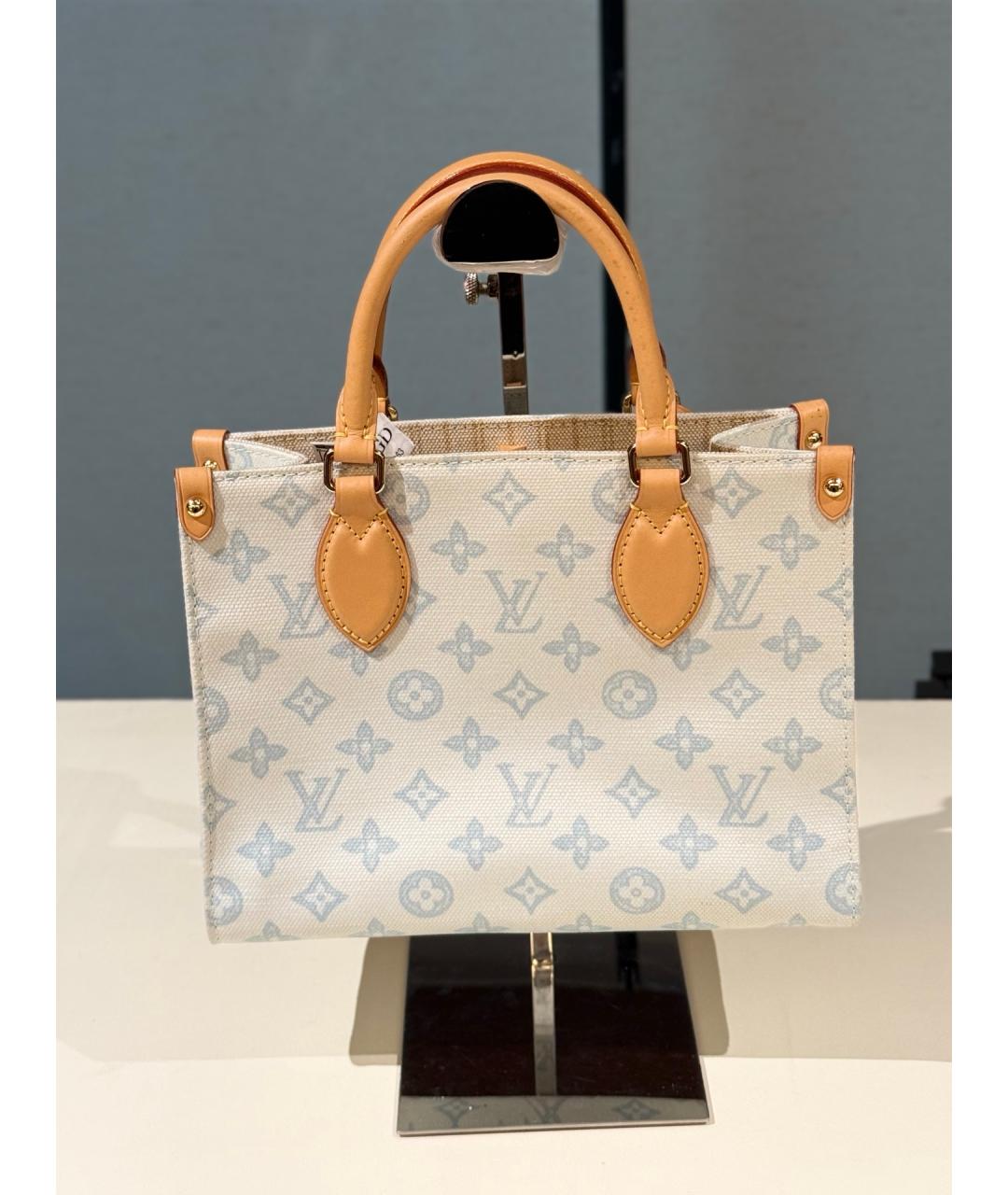 LOUIS VUITTON Голубая деним сумка тоут, фото 9