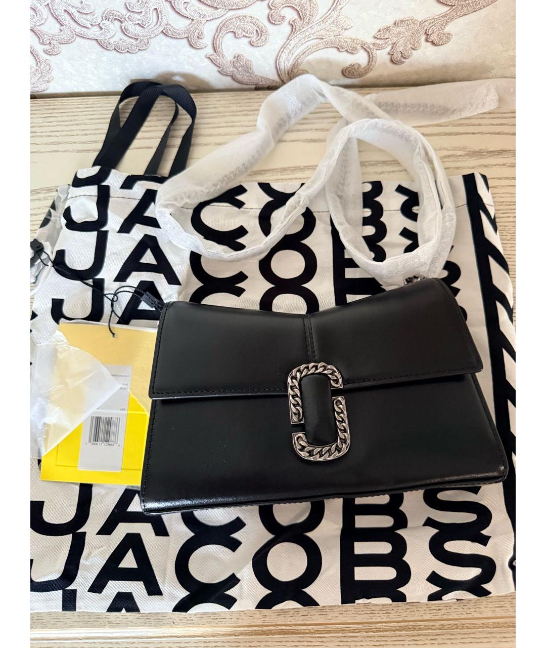 MARC JACOBS Черная кожаная сумка через плечо, фото 2