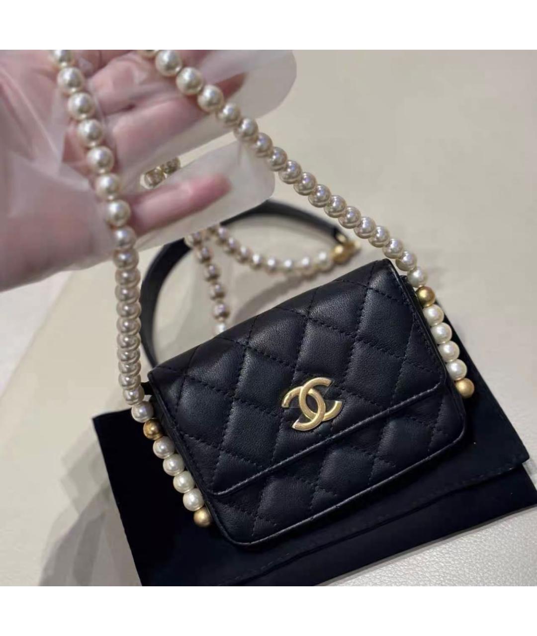 CHANEL Черная кожаная сумка через плечо, фото 2