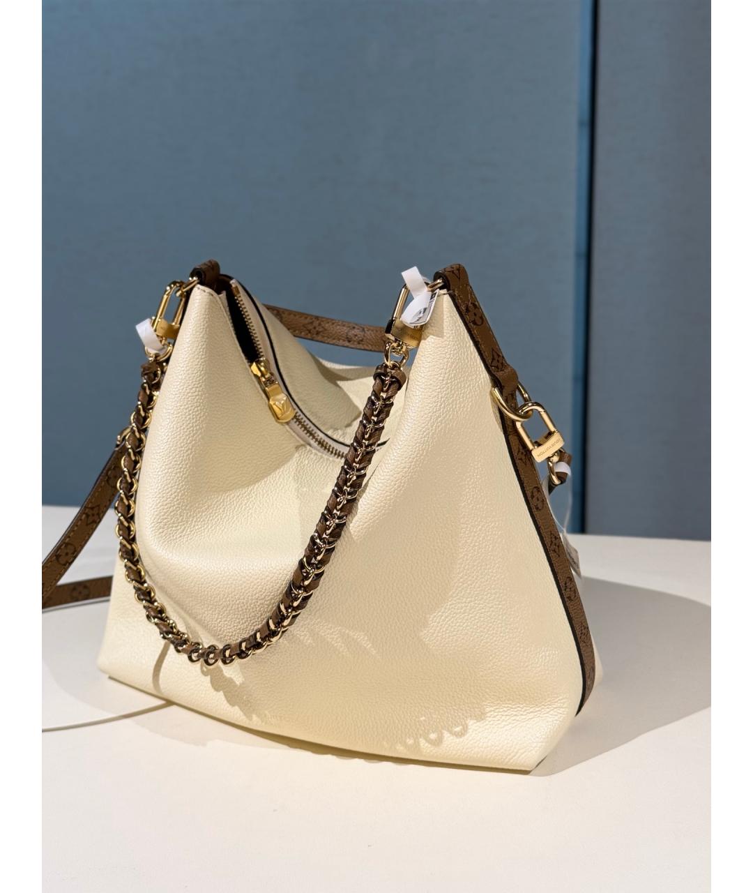 LOUIS VUITTON Белая кожаная сумка через плечо, фото 2