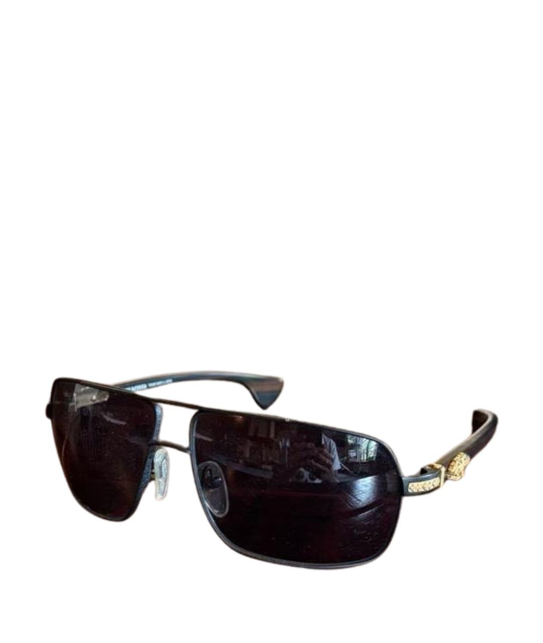 CHROME HEARTS Черные деревянные солнцезащитные очки, фото 1