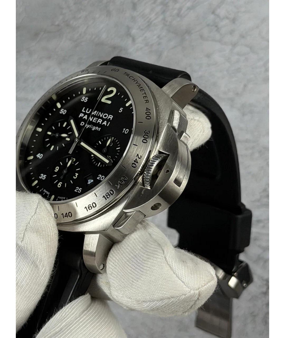 PANERAI Черные металлические часы, фото 3