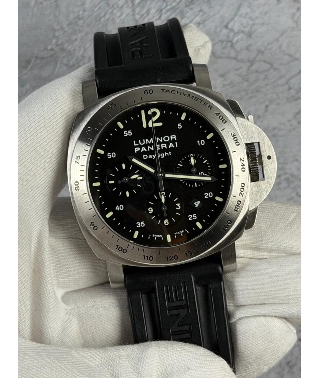 PANERAI Черные металлические часы, фото 2