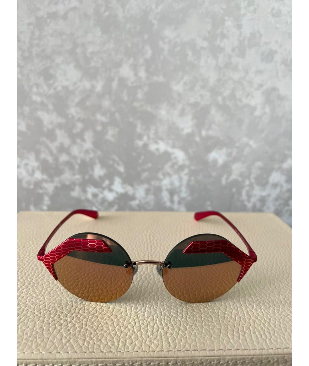 BVLGARI Красные солнцезащитные очки, фото 9