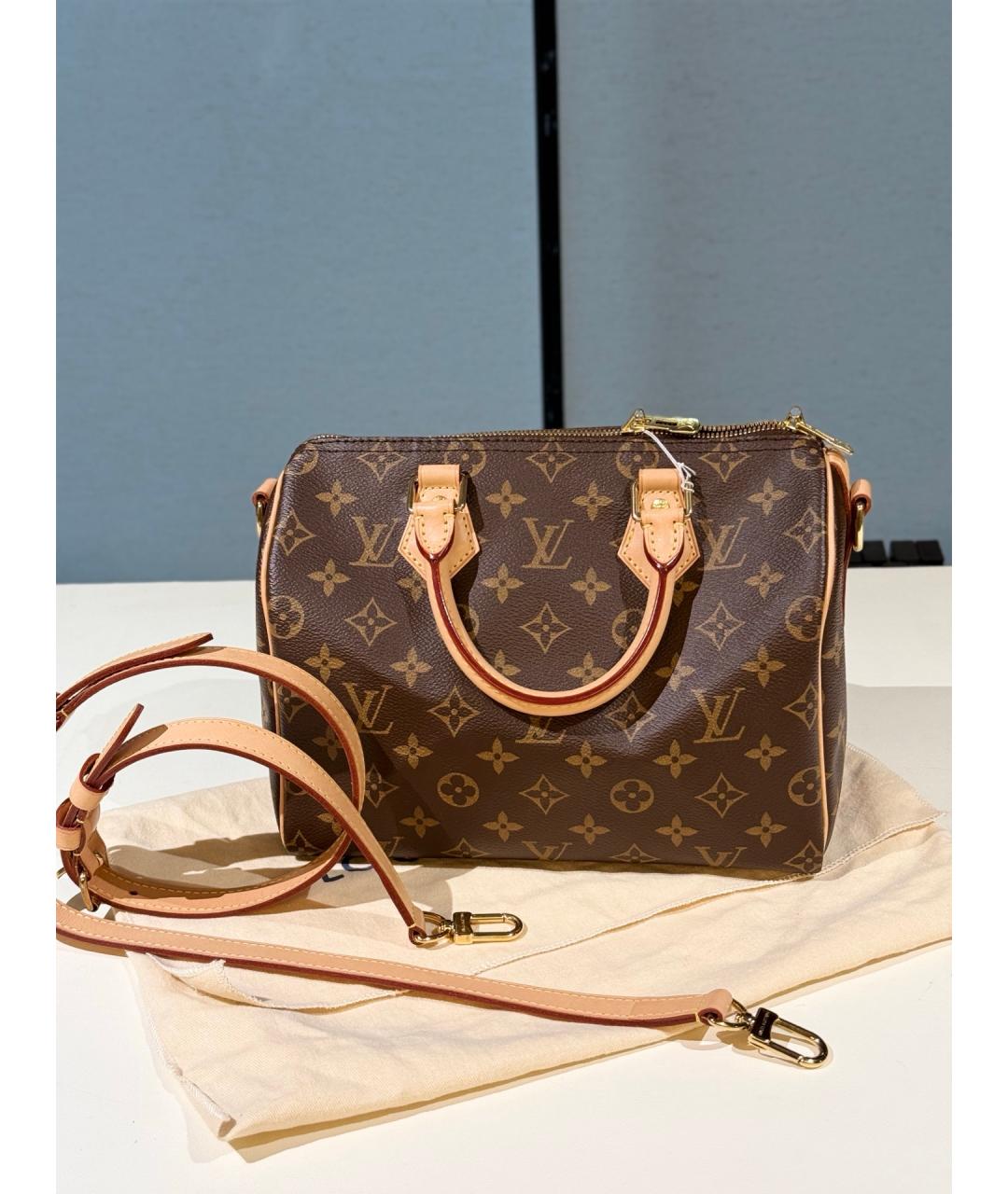 LOUIS VUITTON Коричневая канва сумка с короткими ручками, фото 2