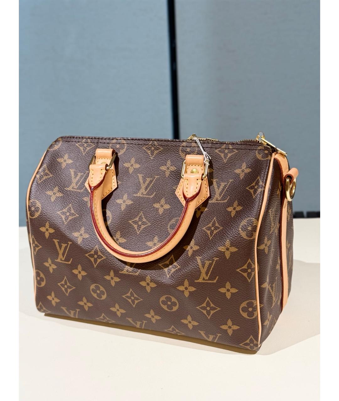 LOUIS VUITTON Коричневая канва сумка с короткими ручками, фото 4