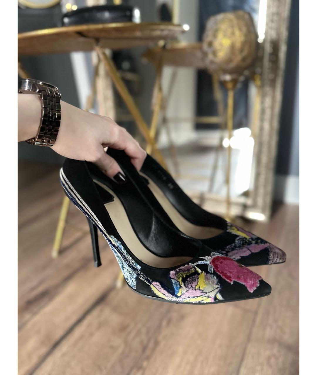 CHRISTIAN DIOR Черные замшевые туфли, фото 5