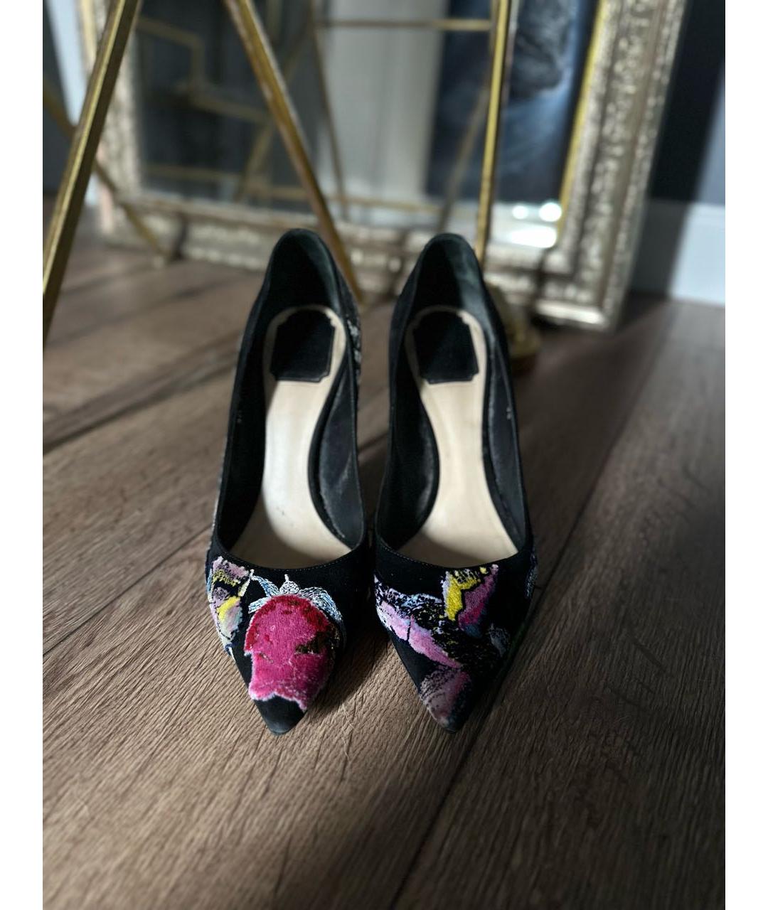 CHRISTIAN DIOR Черные замшевые туфли, фото 2