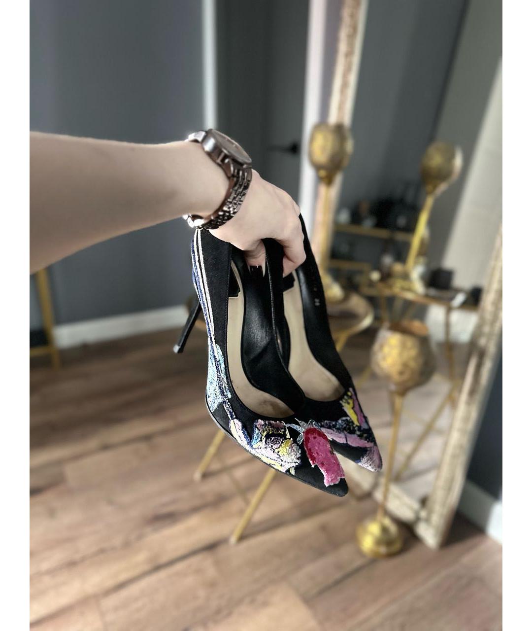 CHRISTIAN DIOR Черные замшевые туфли, фото 3