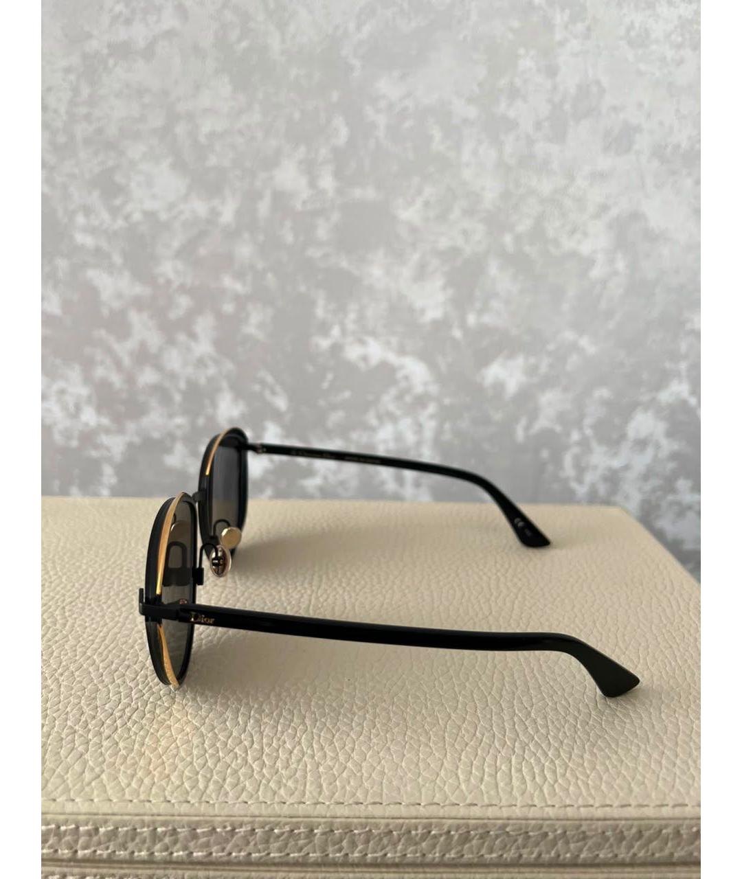 CHRISTIAN DIOR Черные пластиковые солнцезащитные очки, фото 3