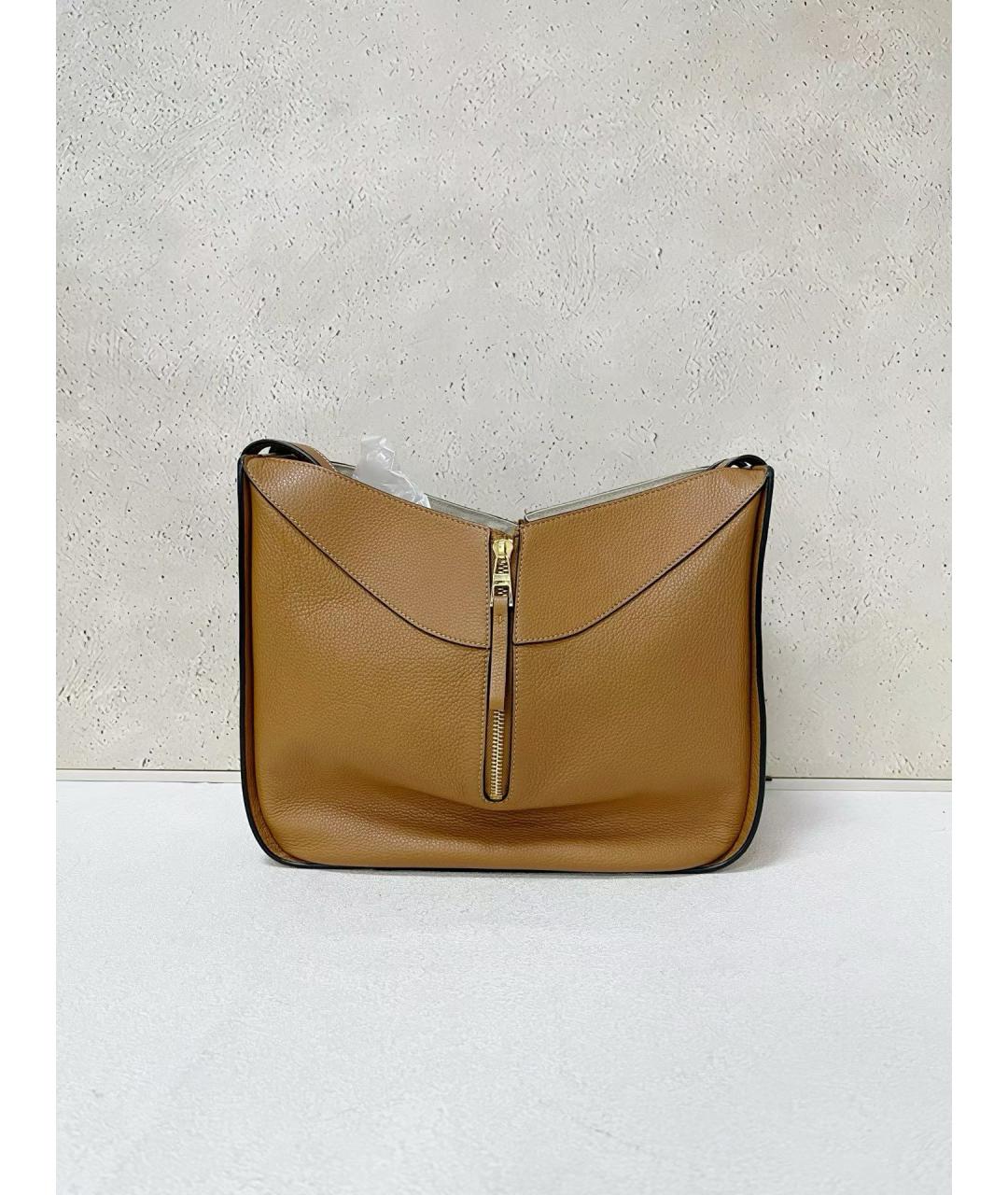 LOEWE Коричневая кожаная сумка через плечо, фото 2