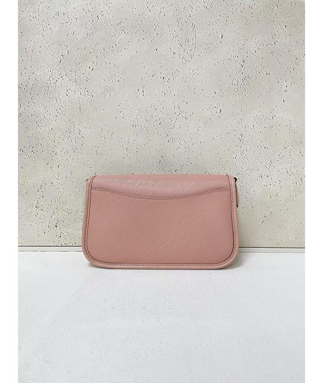 LOUIS VUITTON Розовая кожаная сумка через плечо, фото 2