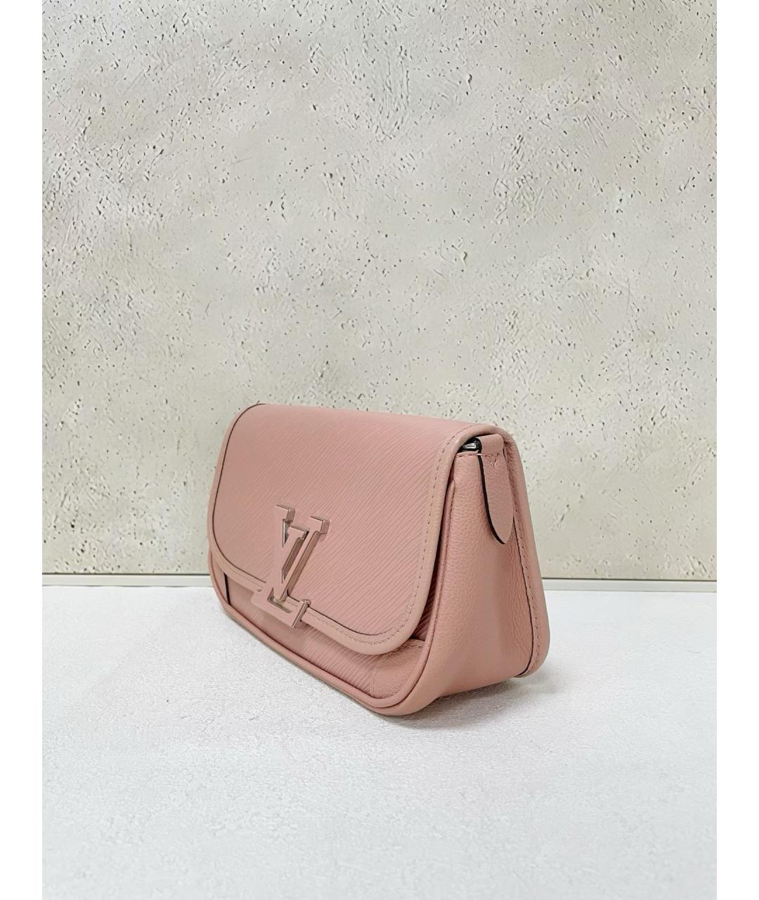 LOUIS VUITTON Розовая кожаная сумка через плечо, фото 4
