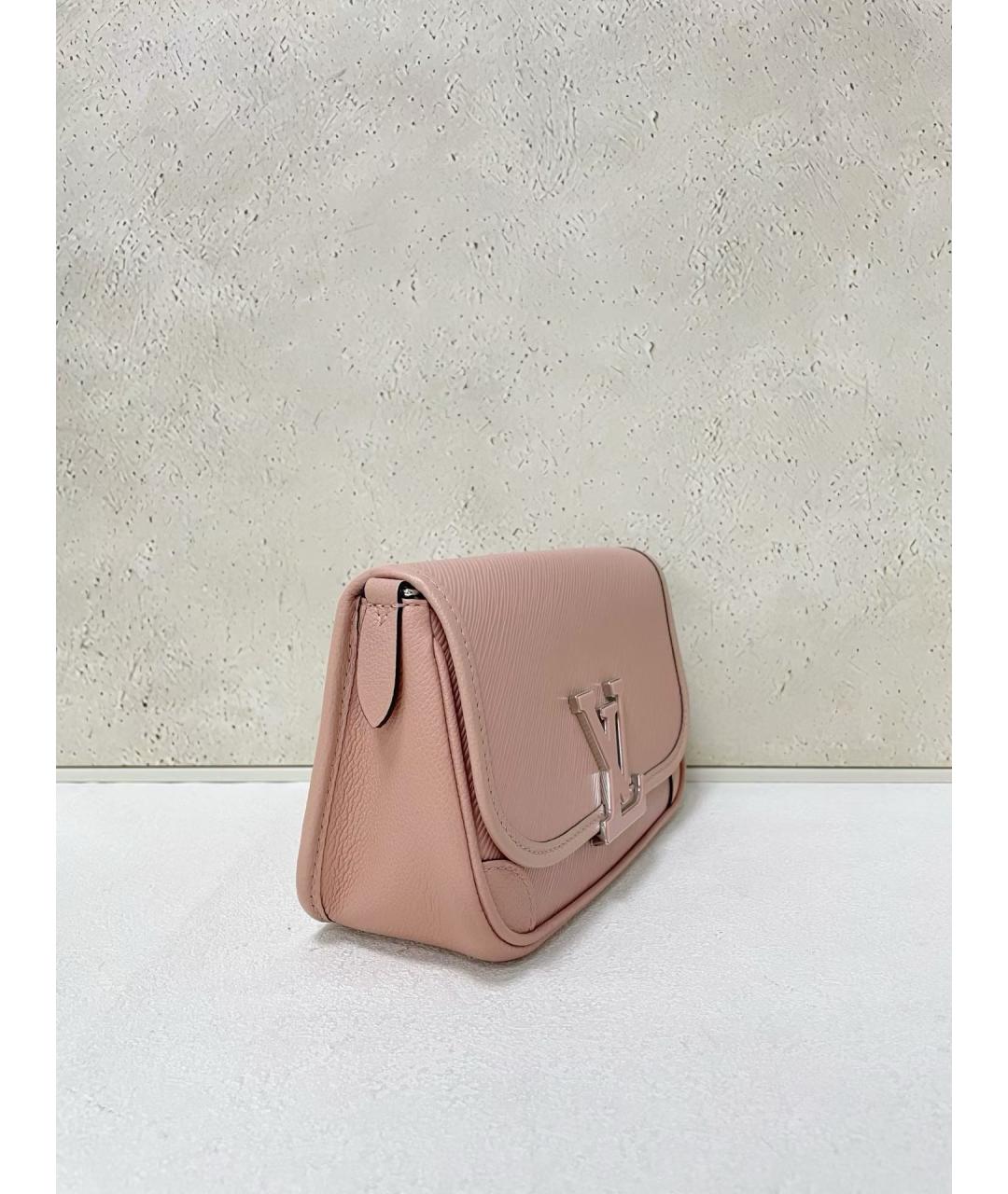 LOUIS VUITTON Розовая кожаная сумка через плечо, фото 3