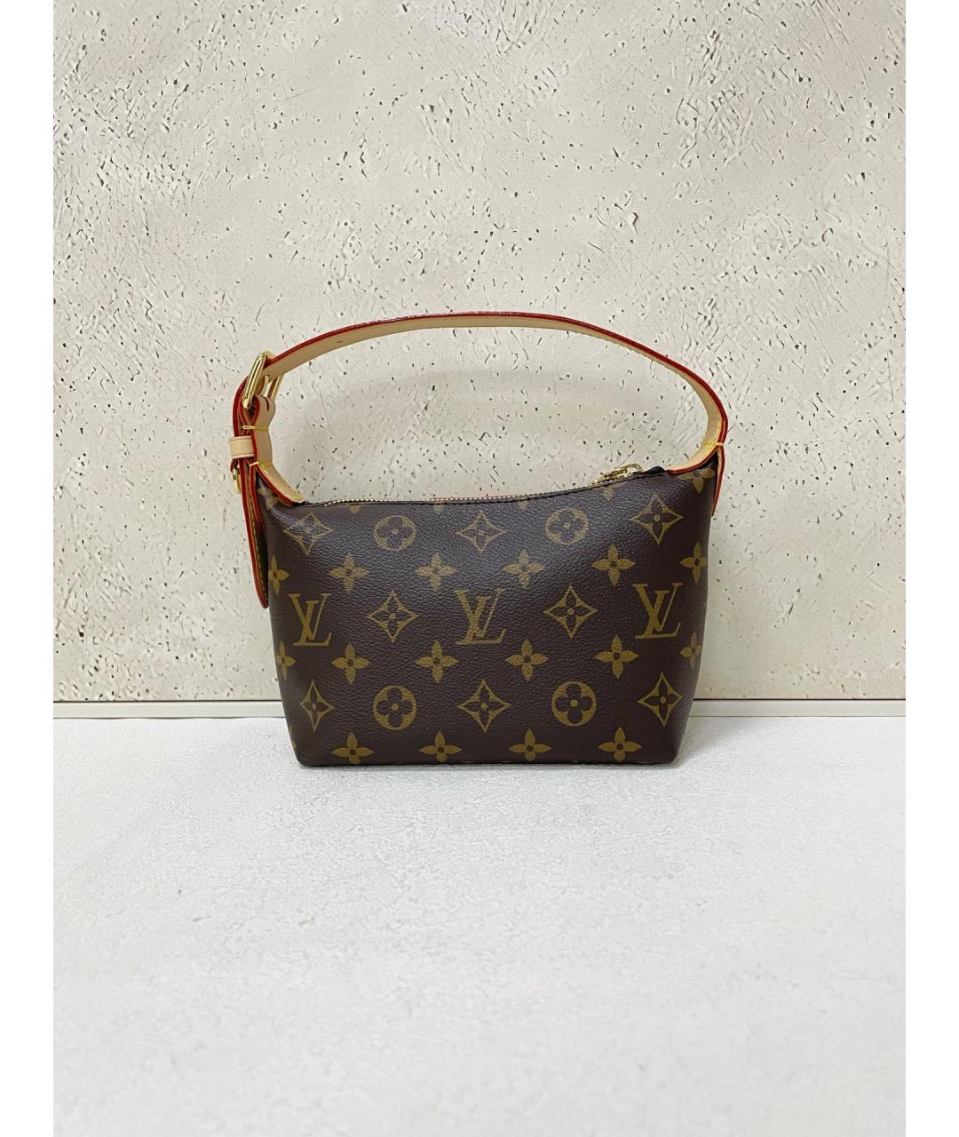 LOUIS VUITTON Коричневая канва сумка с короткими ручками, фото 2