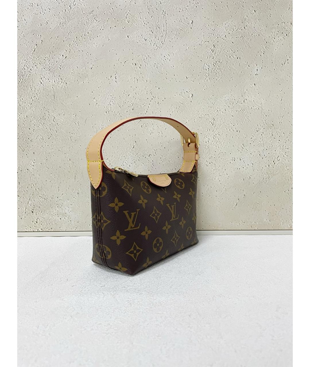 LOUIS VUITTON Коричневая канва сумка с короткими ручками, фото 5