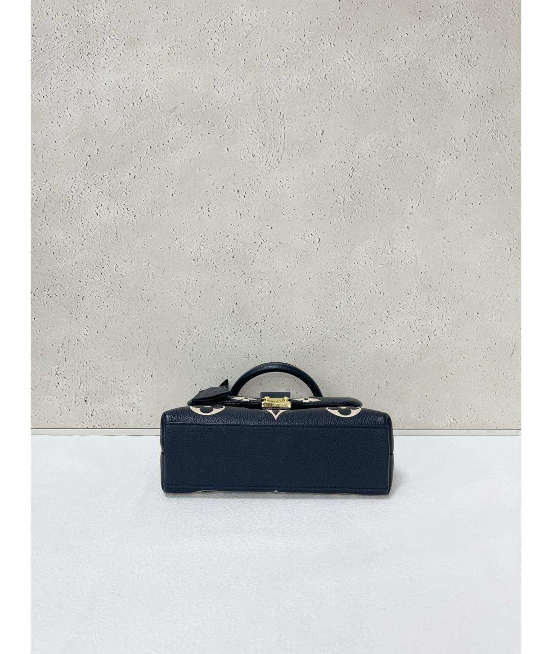 LOUIS VUITTON Черная кожаная сумка с короткими ручками, фото 5