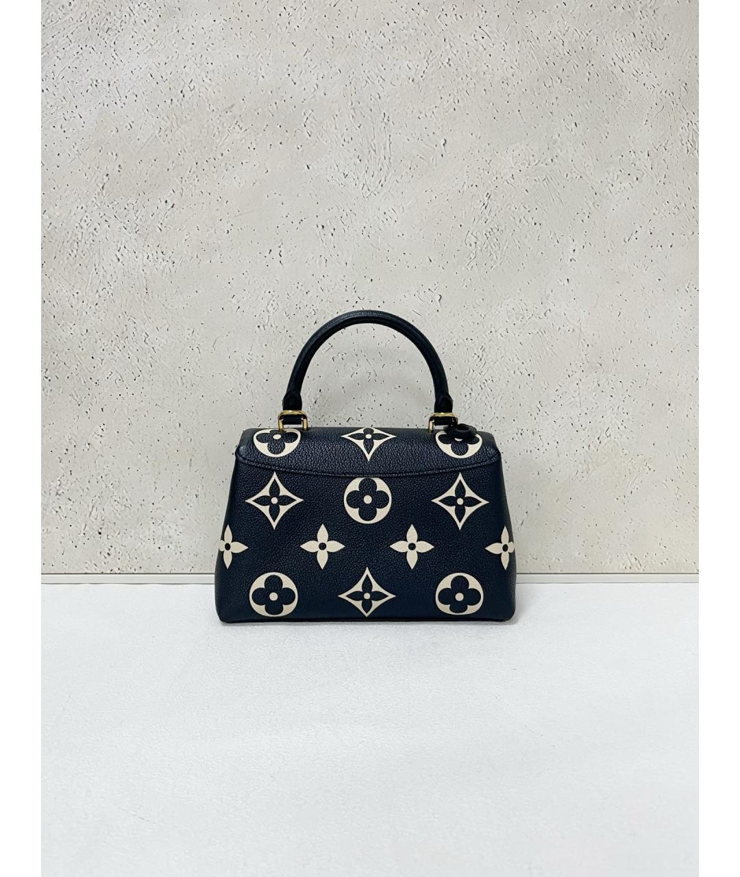 LOUIS VUITTON Черная кожаная сумка с короткими ручками, фото 2