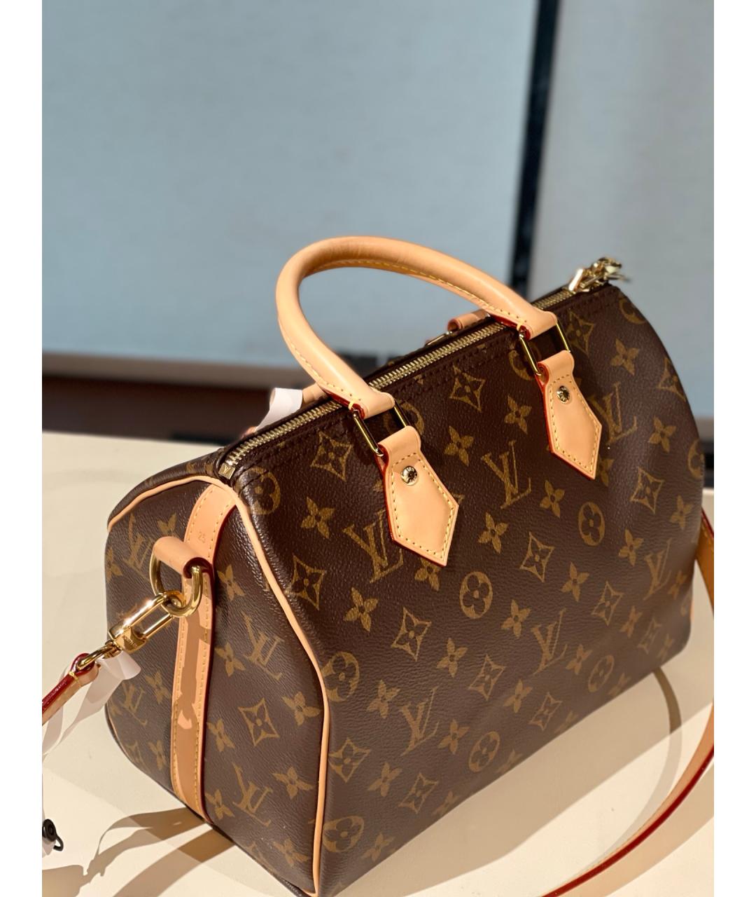 LOUIS VUITTON Коричневая канва сумка с короткими ручками, фото 4