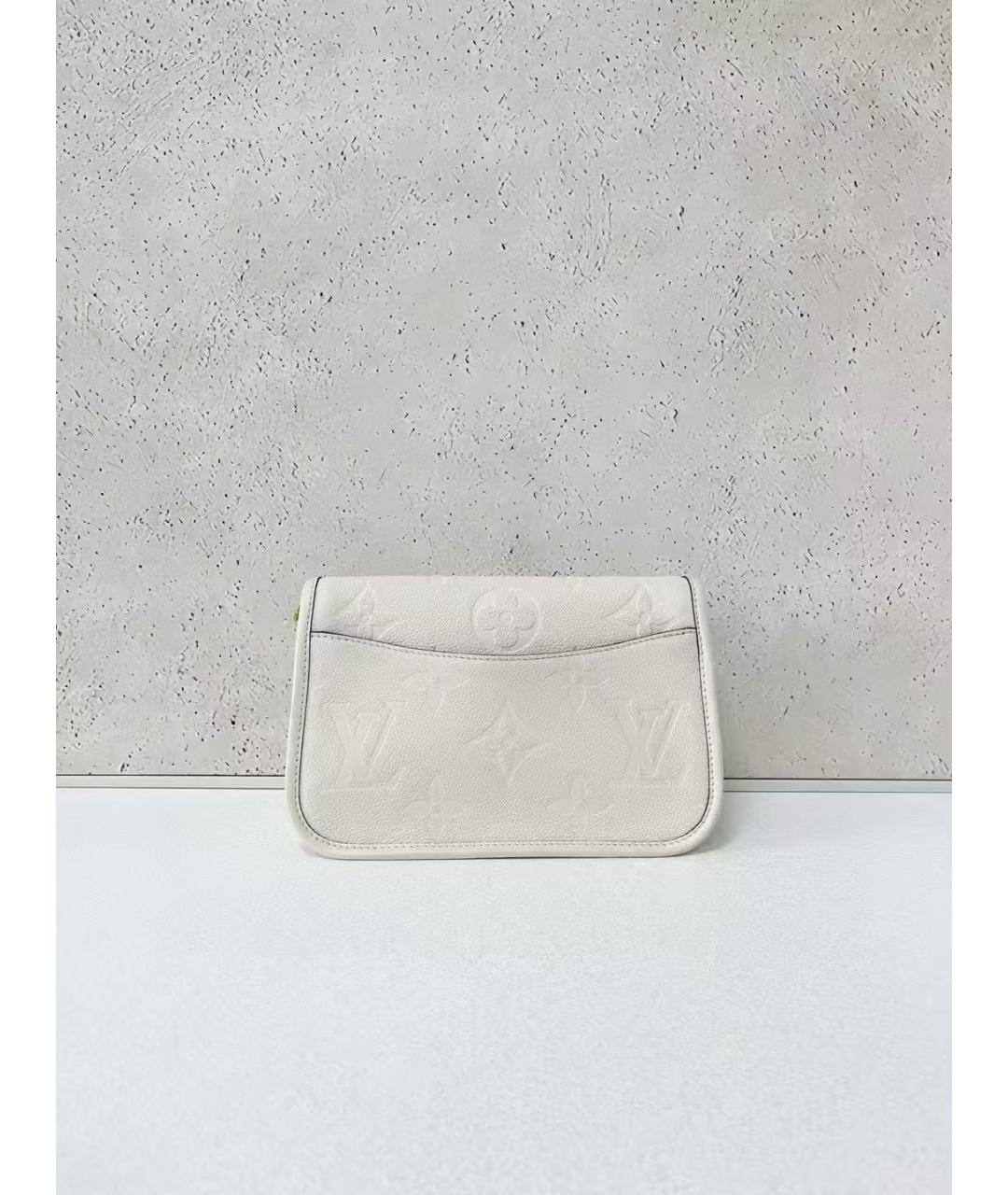 LOUIS VUITTON Белая кожаная сумка через плечо, фото 2