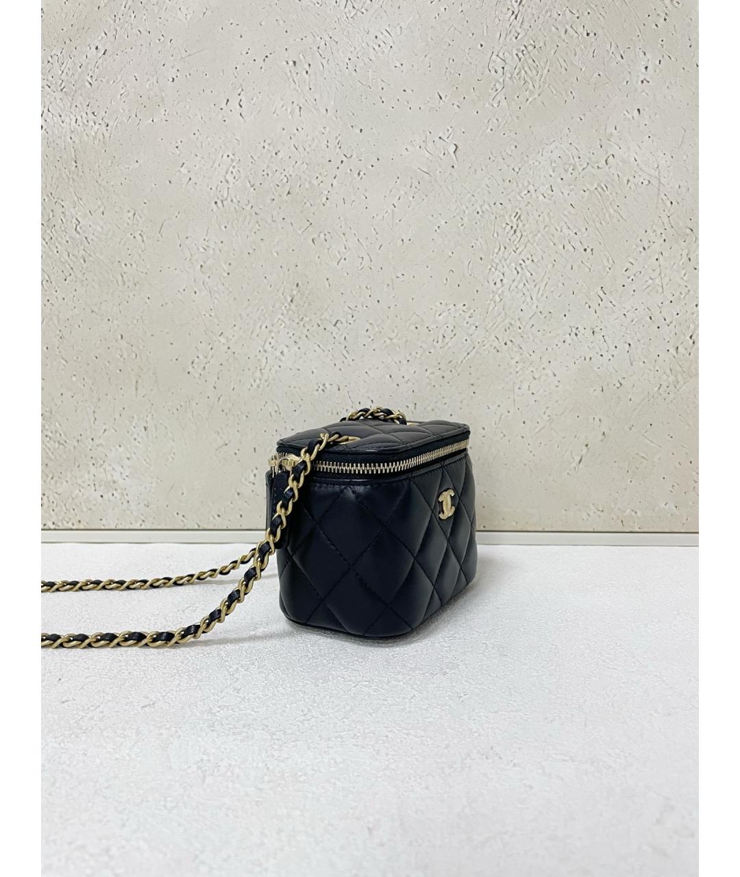 CHANEL Черная кожаная сумка через плечо, фото 3