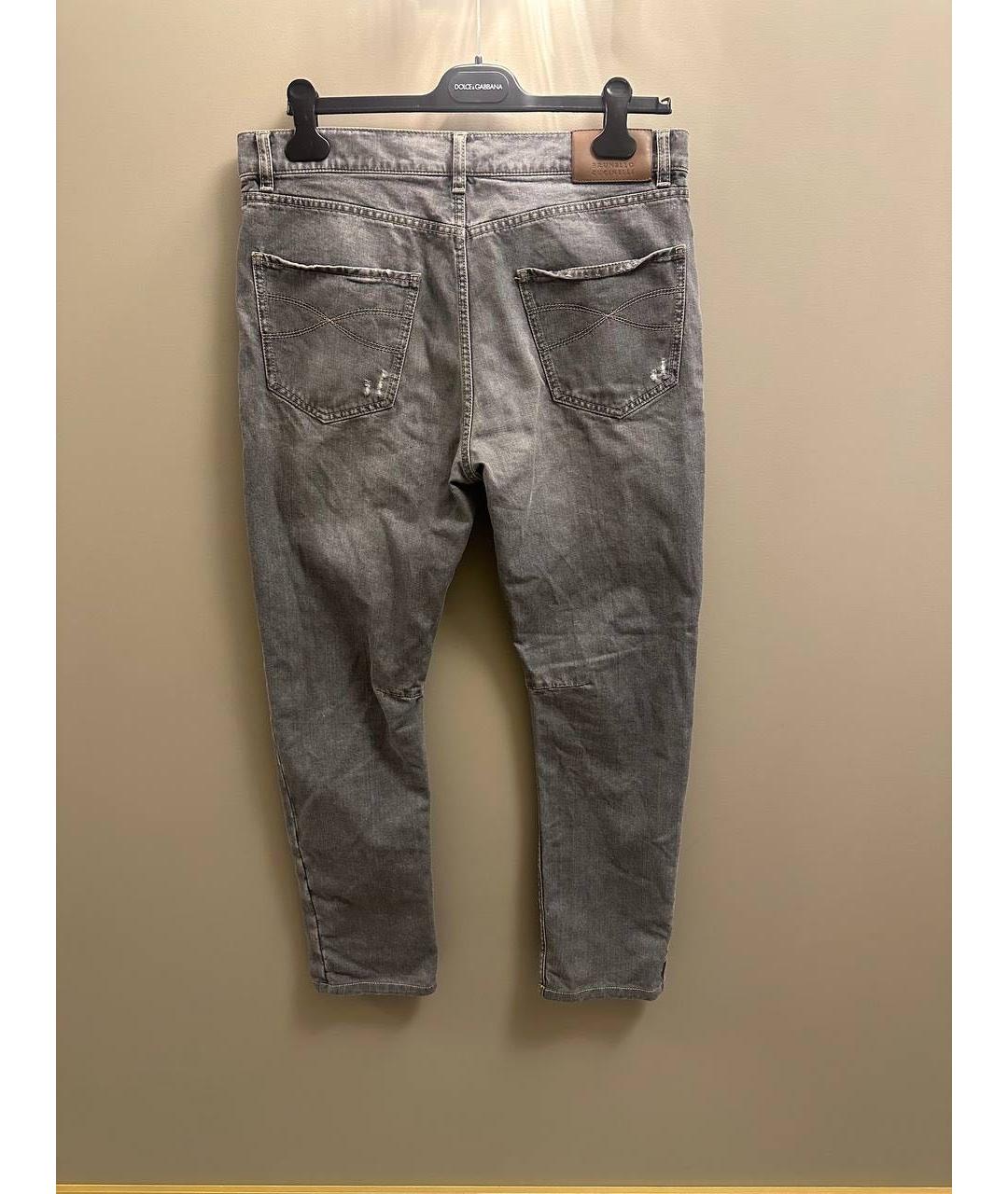 BRUNELLO CUCINELLI Антрацитовые джинсы скинни, фото 2