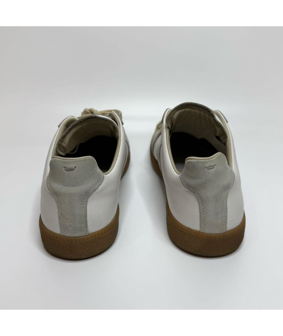 MAISON MARGIELA Белые кожаные кеды, фото 5