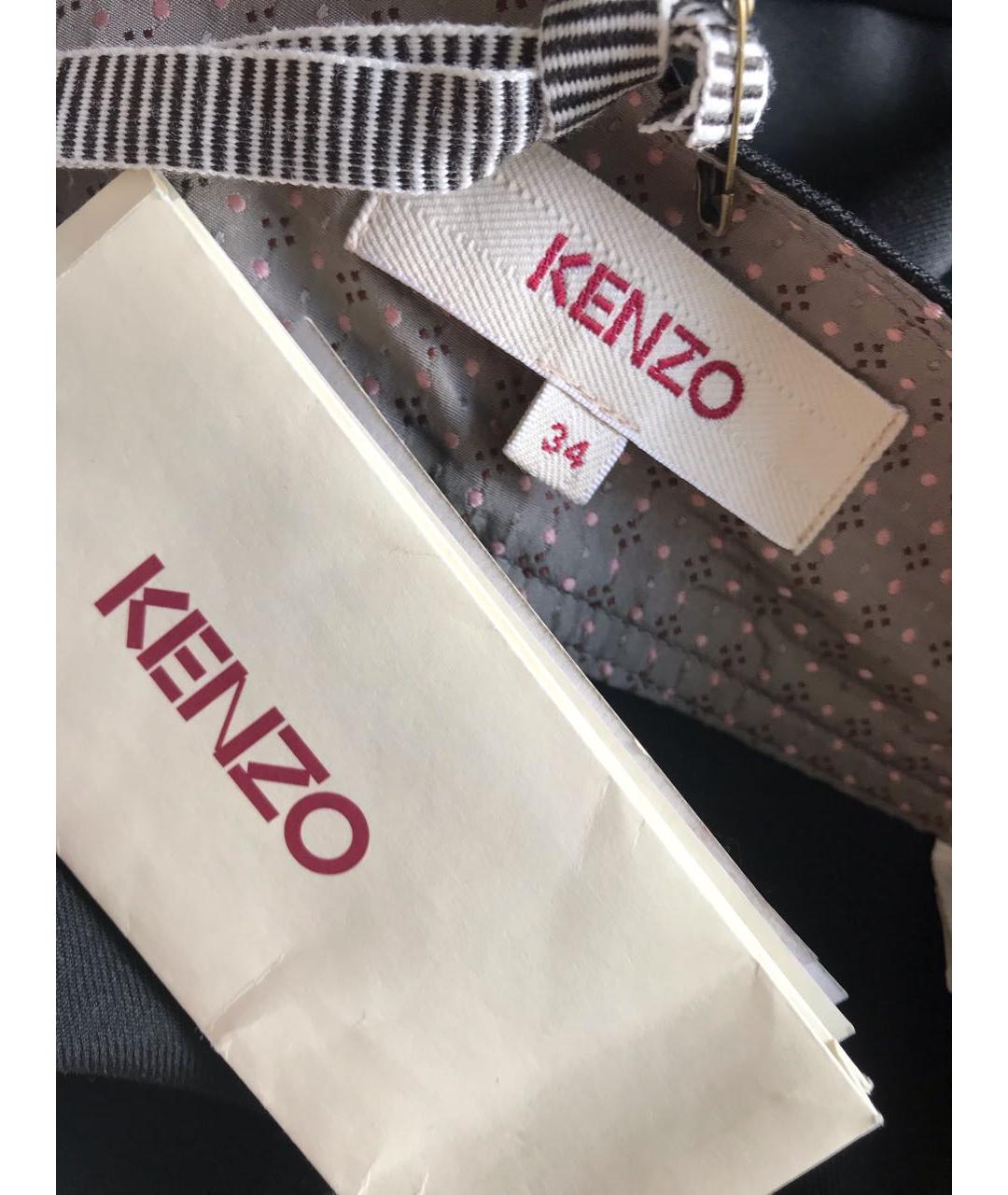 KENZO Черные шерстяные шорты, фото 5