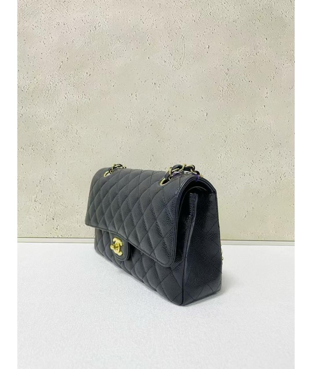 CHANEL Черная кожаная сумка через плечо, фото 4