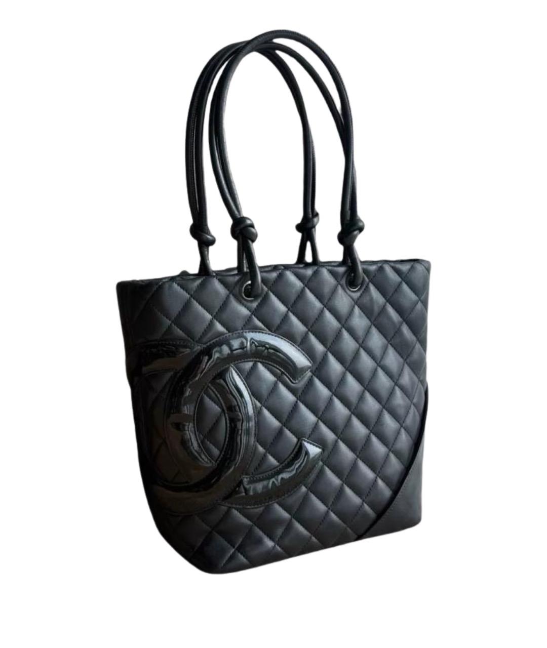 CHANEL Черная кожаная сумка тоут, фото 1