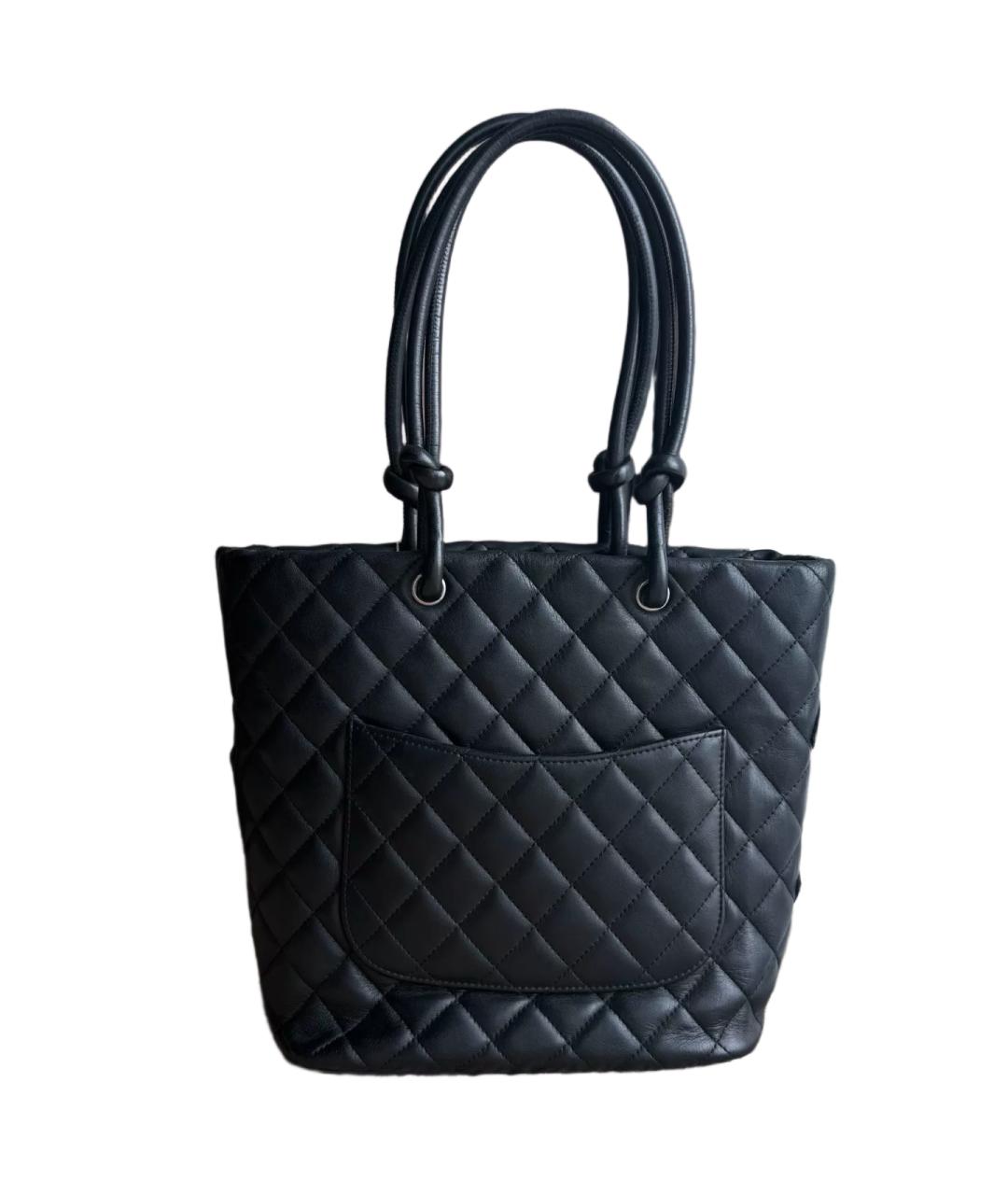 CHANEL Черная кожаная сумка тоут, фото 3