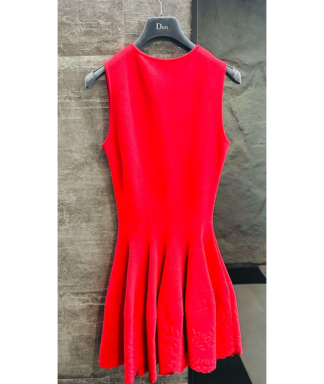 ALEXANDER MCQUEEN Красное вискозное вечернее платье, фото 2