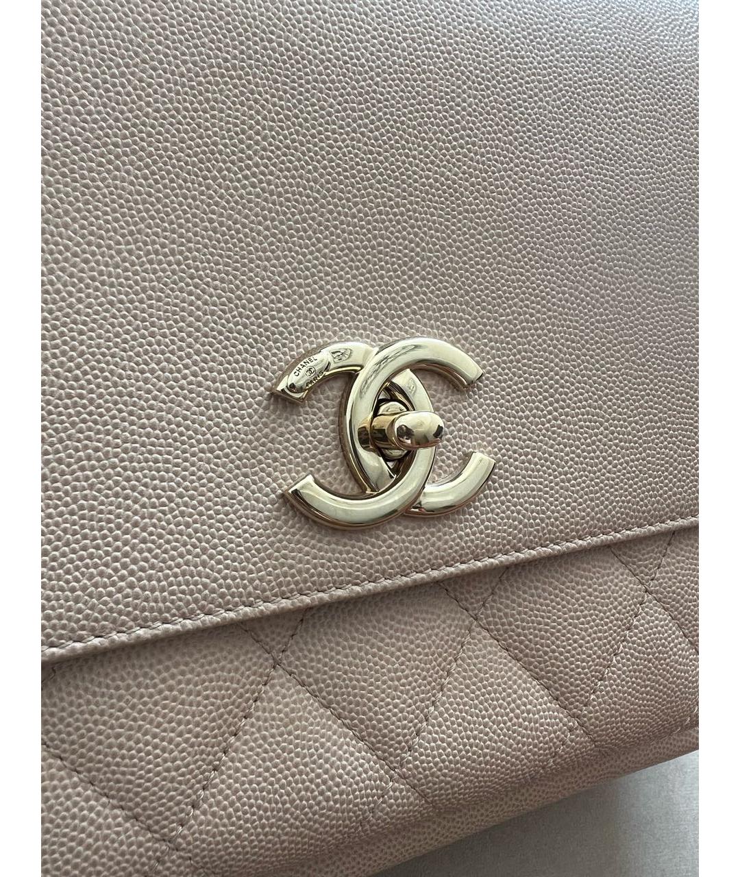 CHANEL Бежевая кожаная сумка через плечо, фото 2