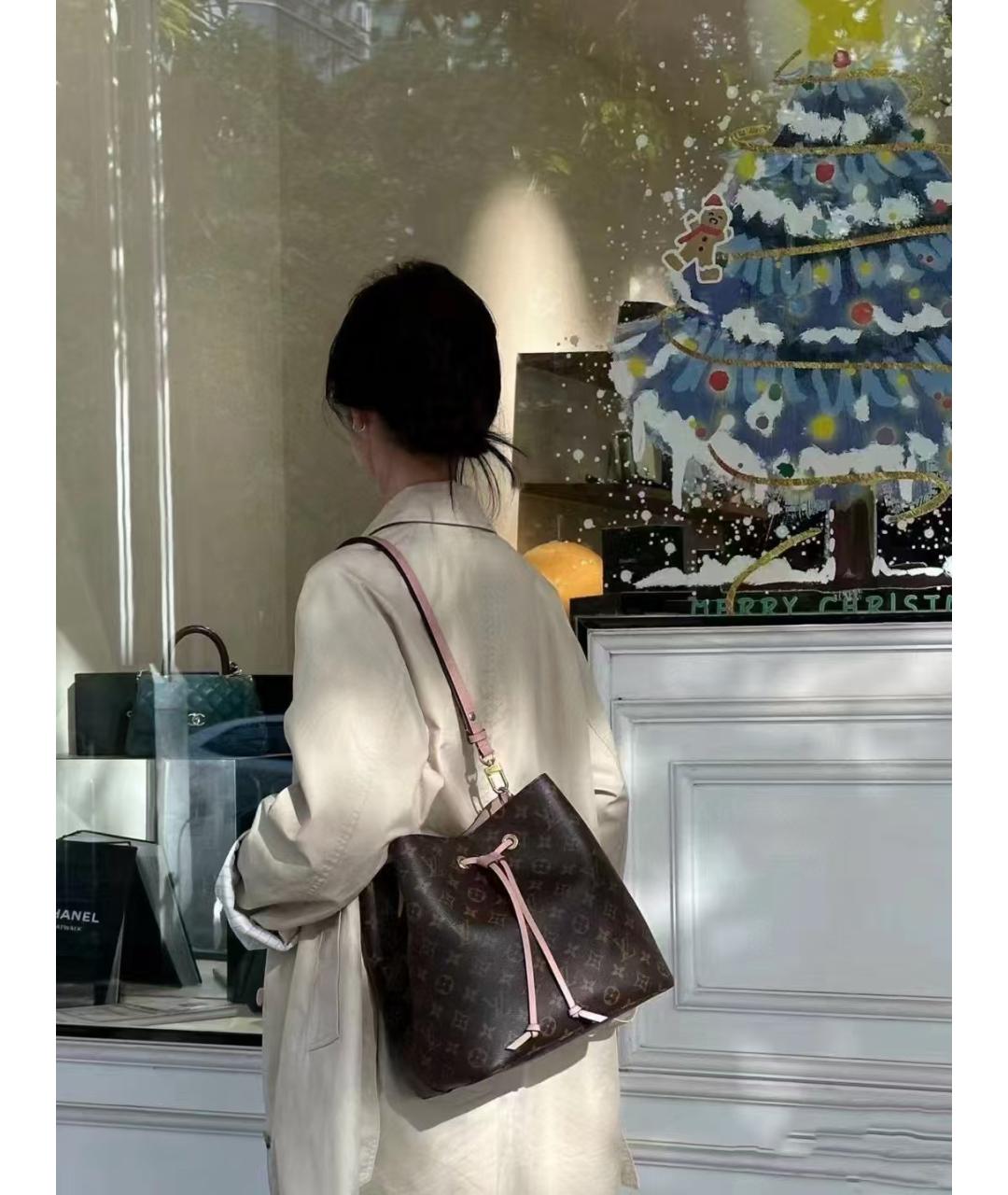 LOUIS VUITTON Коричневая канва сумка через плечо, фото 6