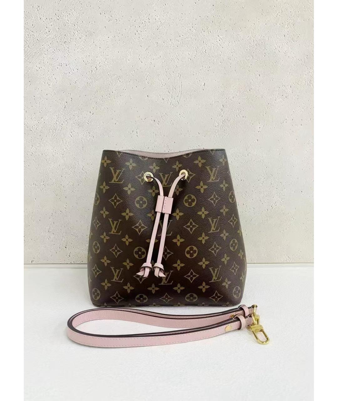 LOUIS VUITTON Коричневая канва сумка через плечо, фото 7