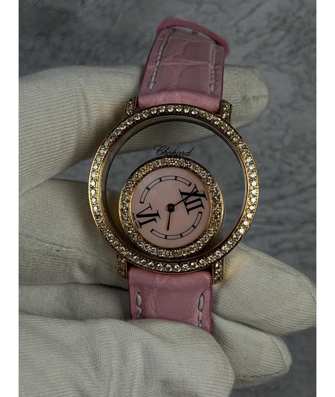 CHOPARD Розовые часы из желтого золота, фото 2