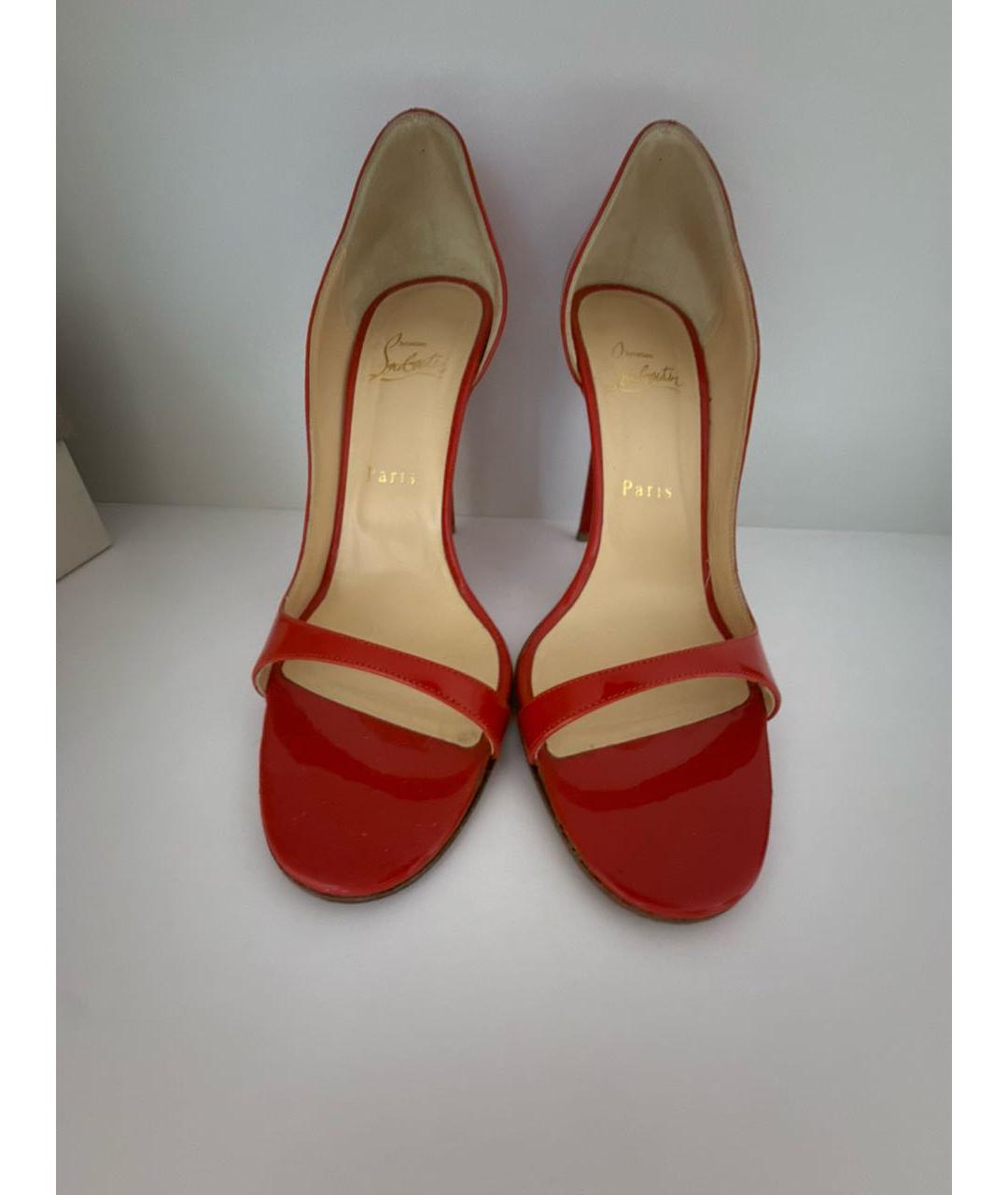 CHRISTIAN LOUBOUTIN Красные туфли из лакированной кожи, фото 3